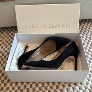 Manolo Blahnik BB Black Suede heels